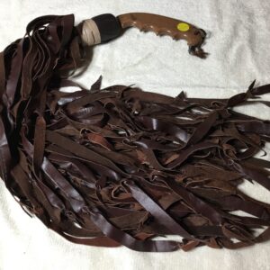 Shiney Dark Brown Barbed Wire Flogger #FLG24