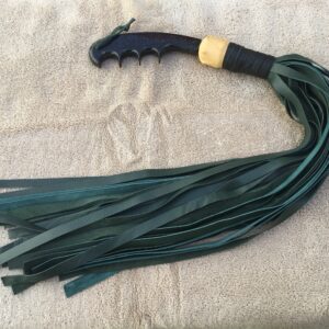 Dark Green Leather Flogger #55