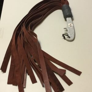 Heavy Dark Red Leather Flogger #FLG59