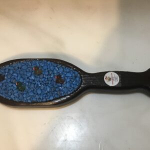 Blue Duckie Inlay Wooden Hairbrush Paddle