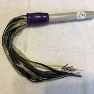 Purple, Black & Gold Glitter Squid Flogger # SQD39
