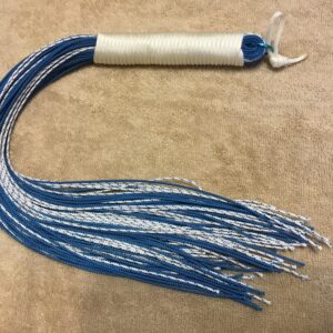 Blue & White w/ Blue Tracer String Flogger #L61