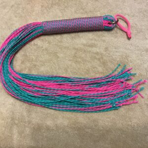 Pink w/ Blue Tracer & Teal w/ White Tracer String Flogger #L62